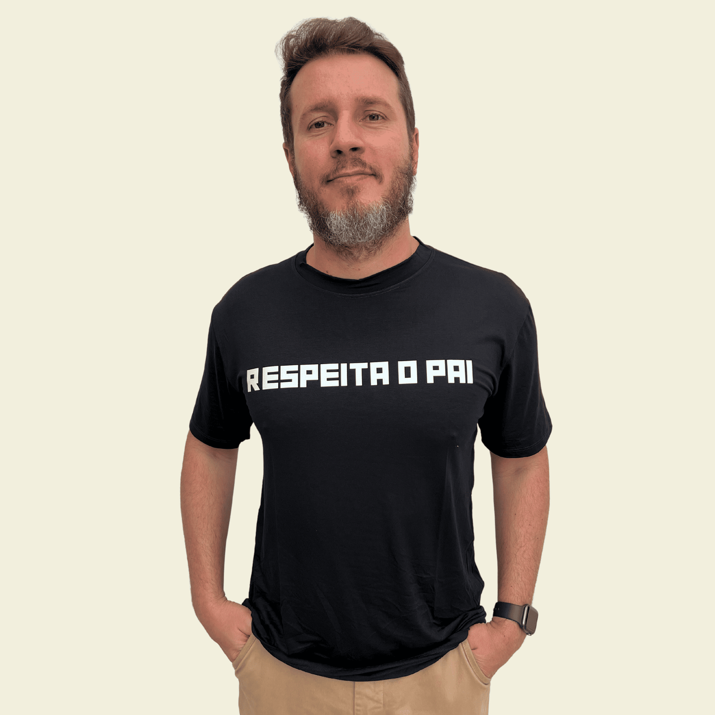 Camiseta Masculina "Respeita o Pai"