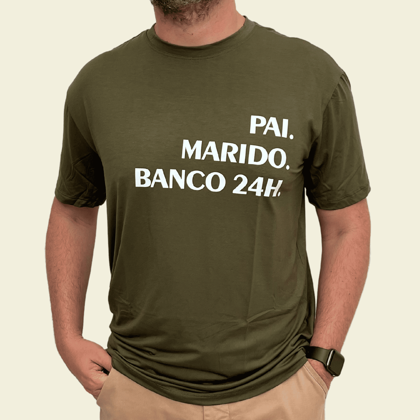 Camiseta Masculina "Pai. Marido. Banco 24h."