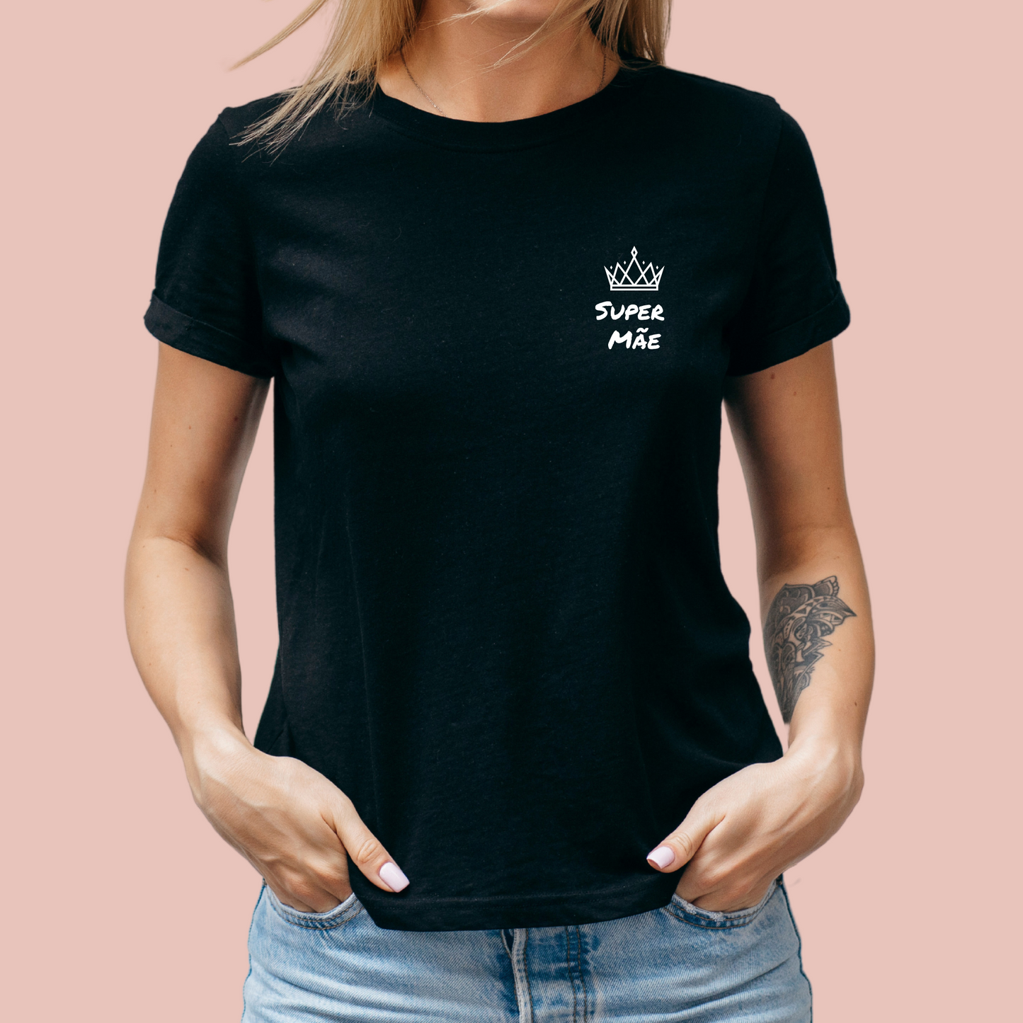 Camiseta Feminina "Super Mãe"