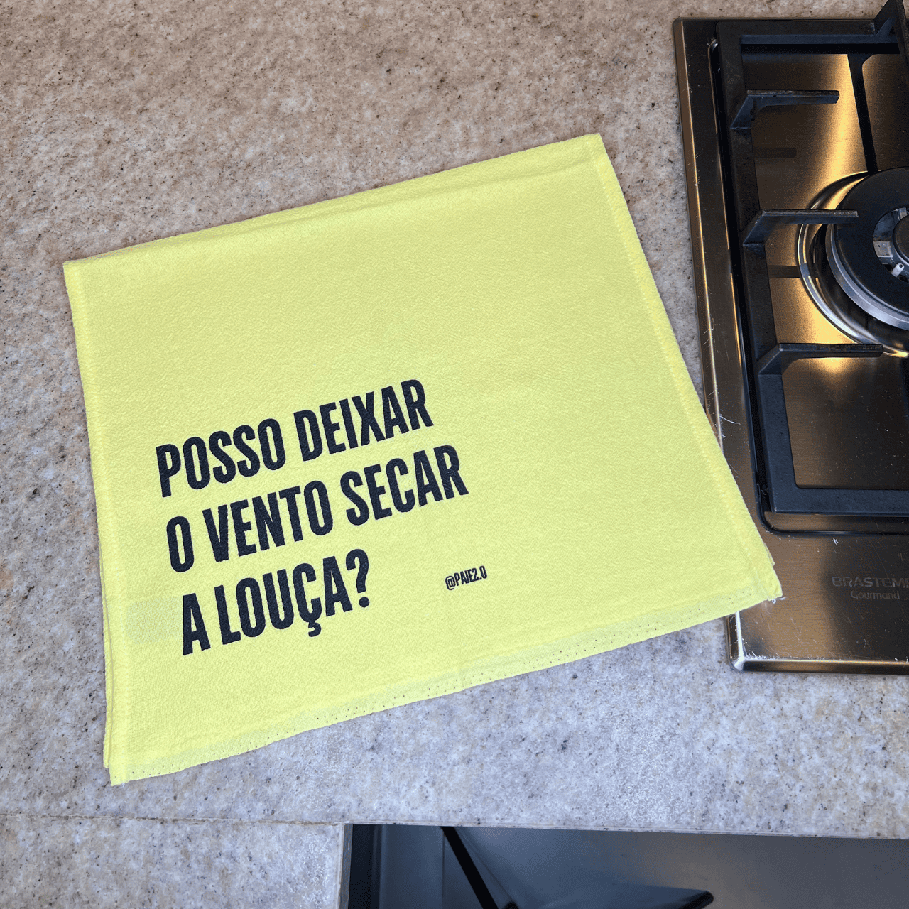 Pano "Posso Deixar O Vento Secar A Louça"