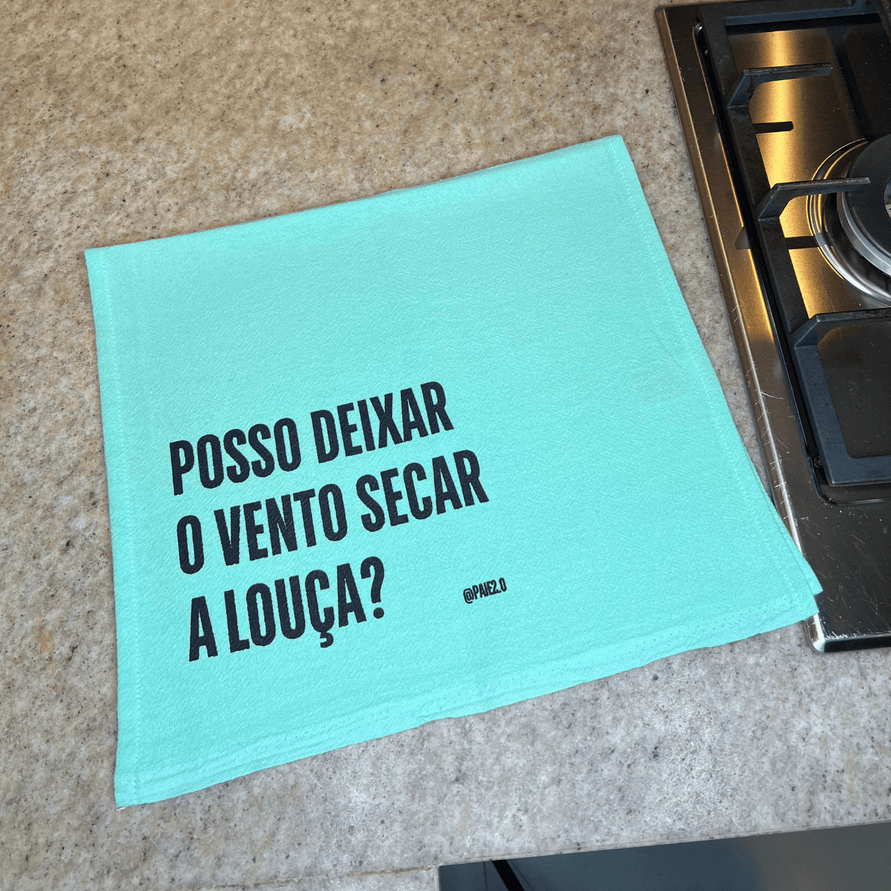 Pano "Posso Deixar O Vento Secar A Louça"