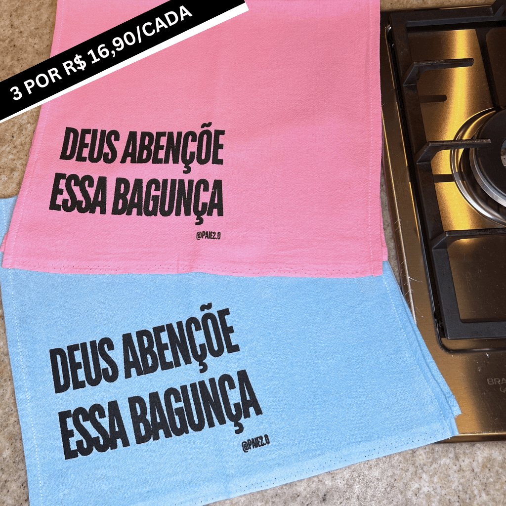 Pano "Deus Abençoe Essa Bagunça"