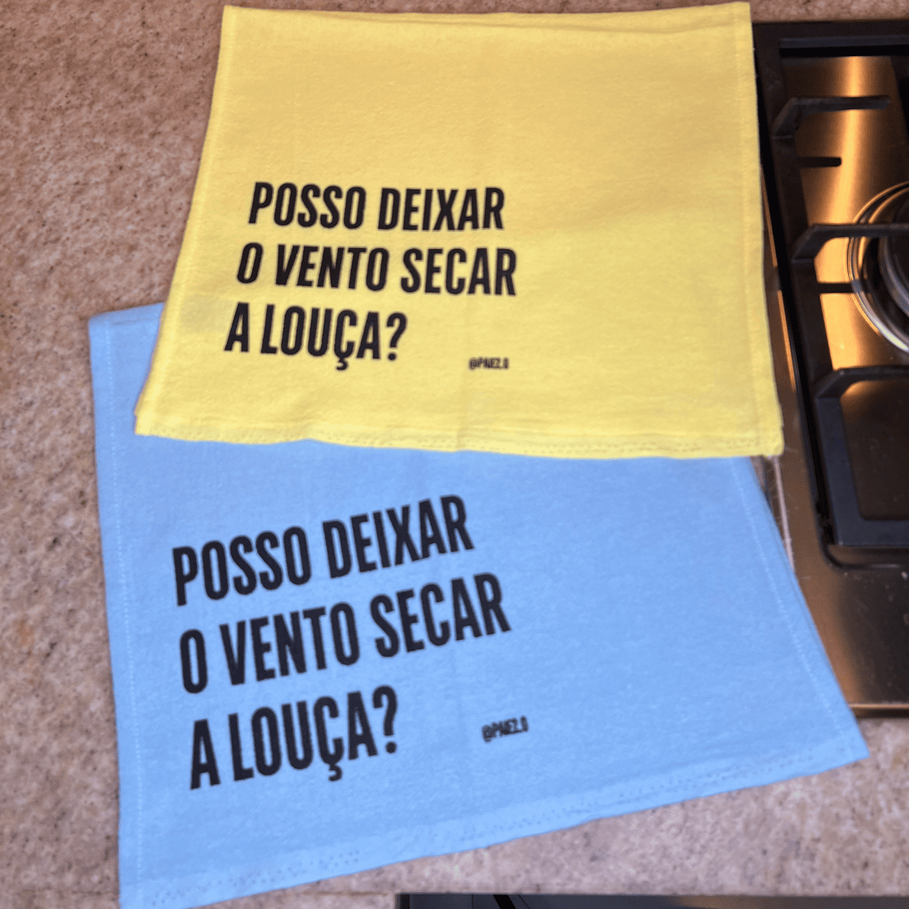 Pano "Posso Deixar O Vento Secar A Louça"