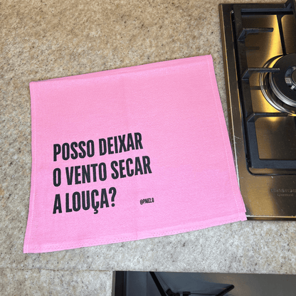 Pano "Posso Deixar O Vento Secar A Louça"